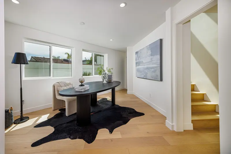 Office with staircase to the lower level — Laguna Beach real estate photography