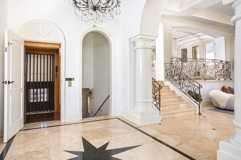 Entry staircase — Misty Sea Remodel, Laguna Niguel real estate photography