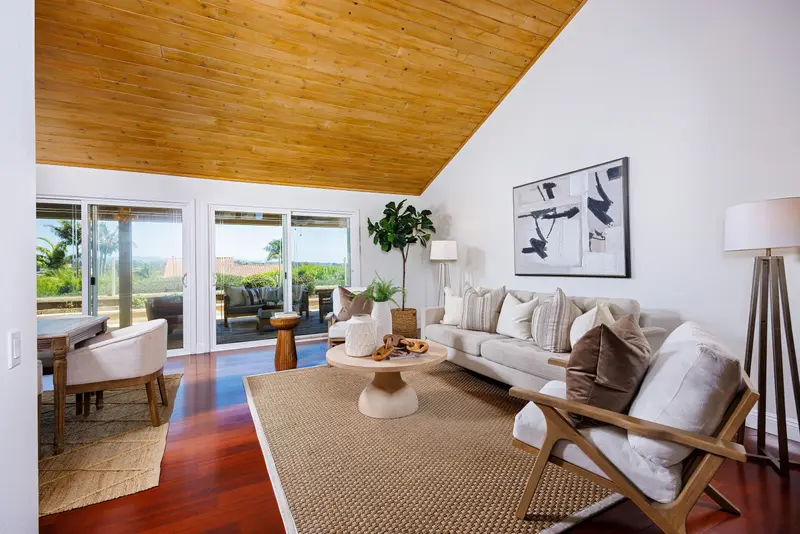 Living room sightline through to the kitchen — Mission Viejo real estate photography