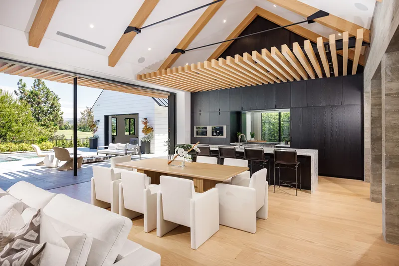 Kitchen and dining area — Custom Home, Newport Beach real estate photography