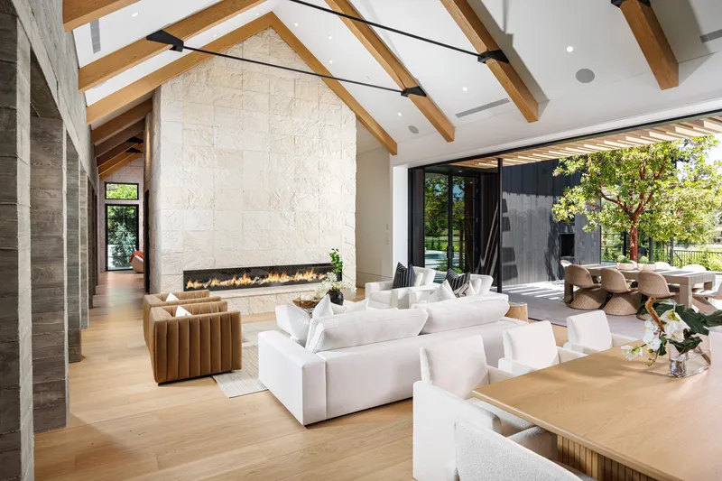 Living room — Custom Home, Newport Beach real estate photography