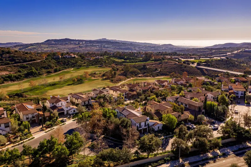 Aerial view of the Talega community and golf course — San Clemente real estate photography