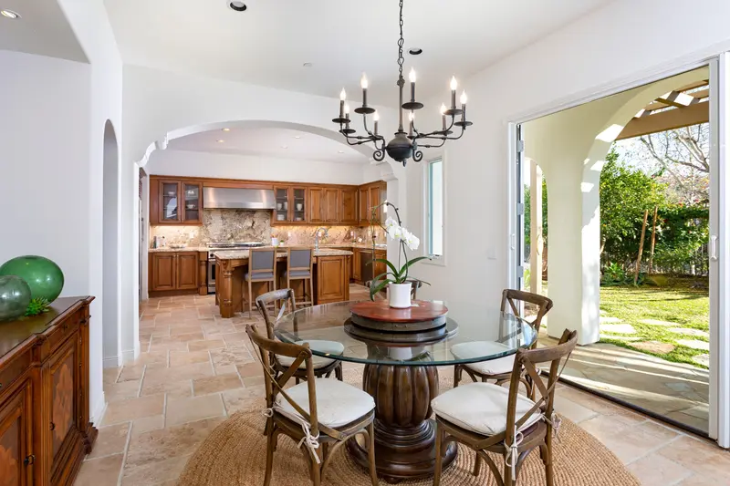 Breakfast nook opening to the backyard — San Clemente real estate photography
