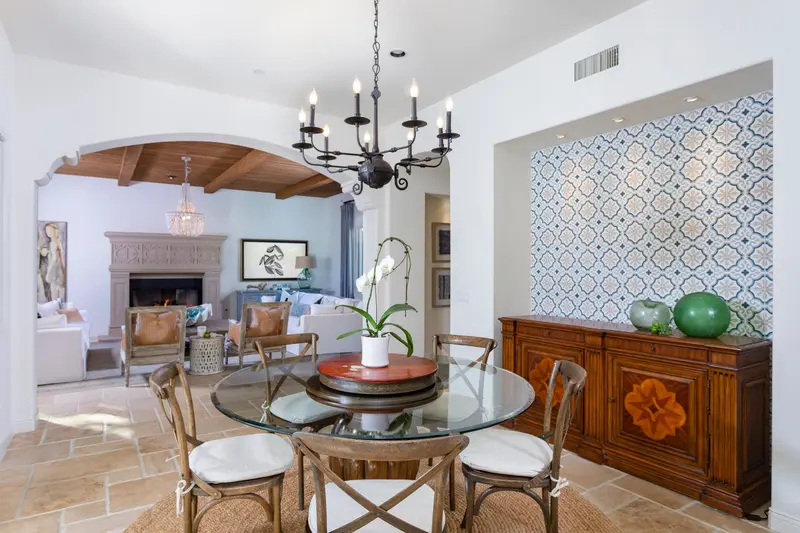Family room with fireplace — San Clemente real estate photography