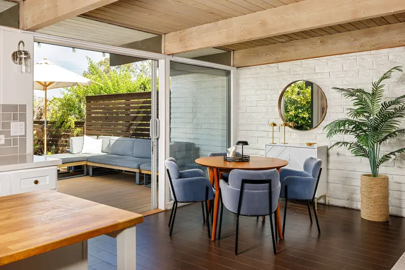 Dining nook opening to the deck — San Clemente real estate photography