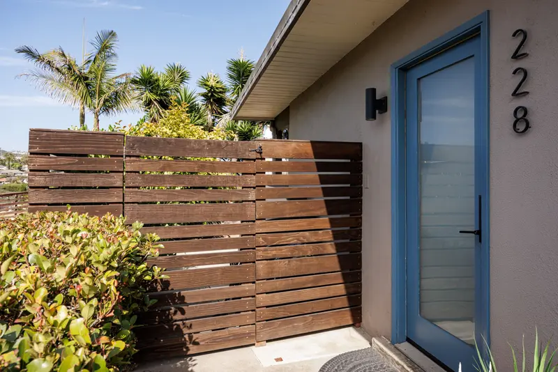 Front entry with blue door — San Clemente real estate photography
