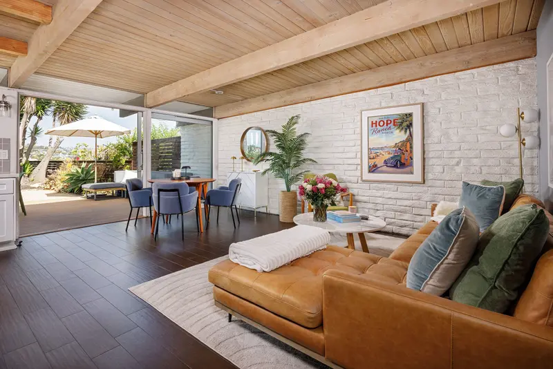 Family room opening to the backyard — San Clemente real estate photography