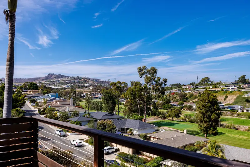 Hillside and golf course view from the deck — San Clemente real estate photography