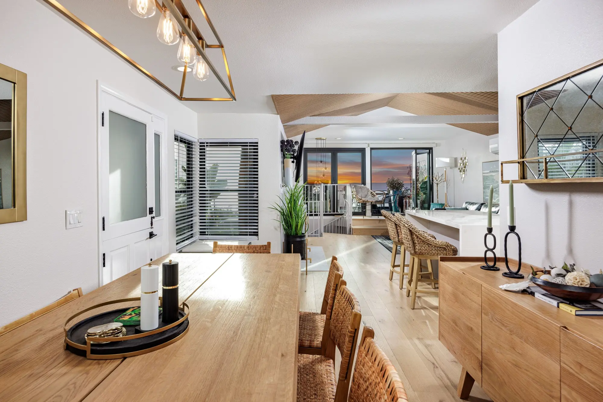 Sunset Over the Rooftop Deck — exterior, South Laguna, Laguna Beach real estate photography
